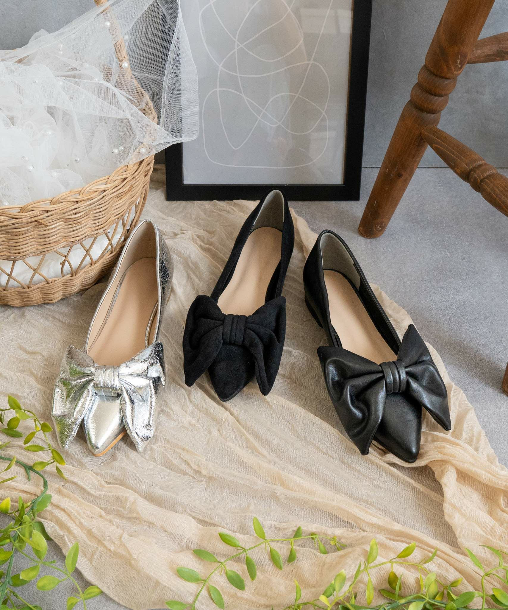 リボンフラットパンプス/レディース/fabby fabby(ファビーファビー