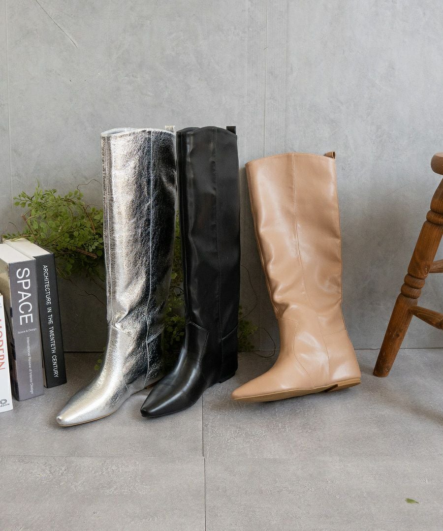 インヒールワイドシャフトロングブーツ/レディース/fabby fabby