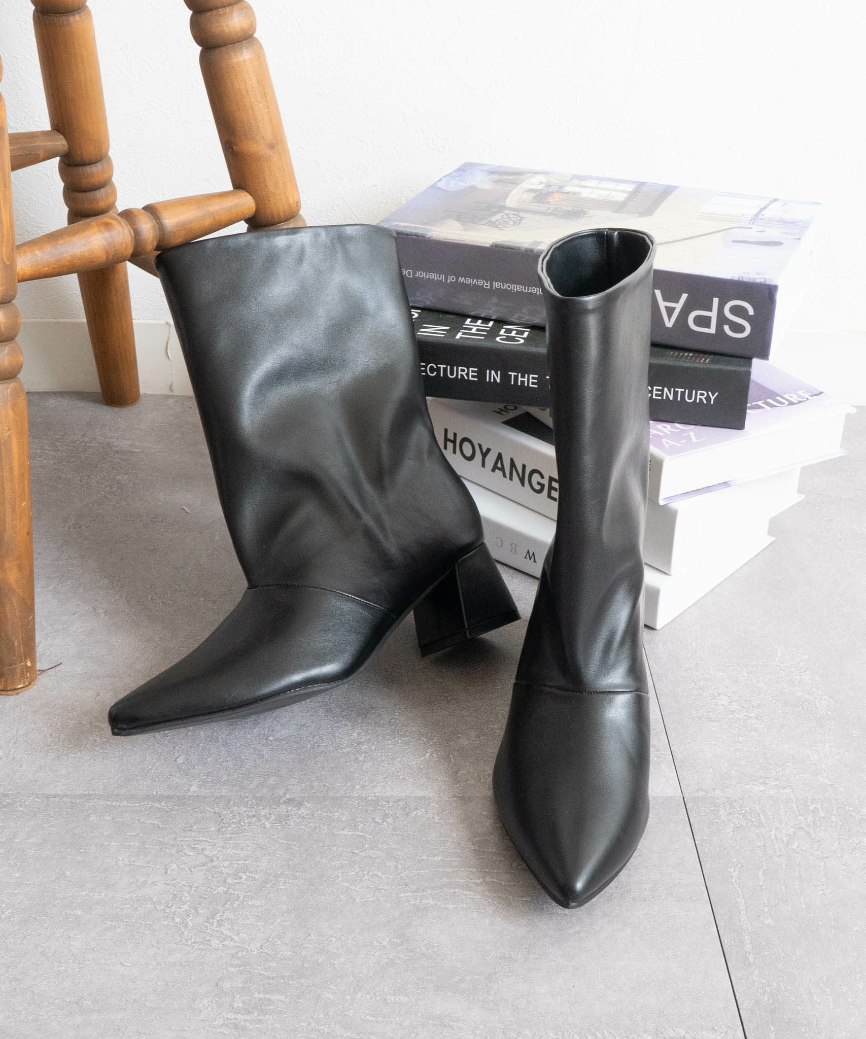 ワイドシャフトミドルブーツ/レディース/fabby fabby(ファビーファビー