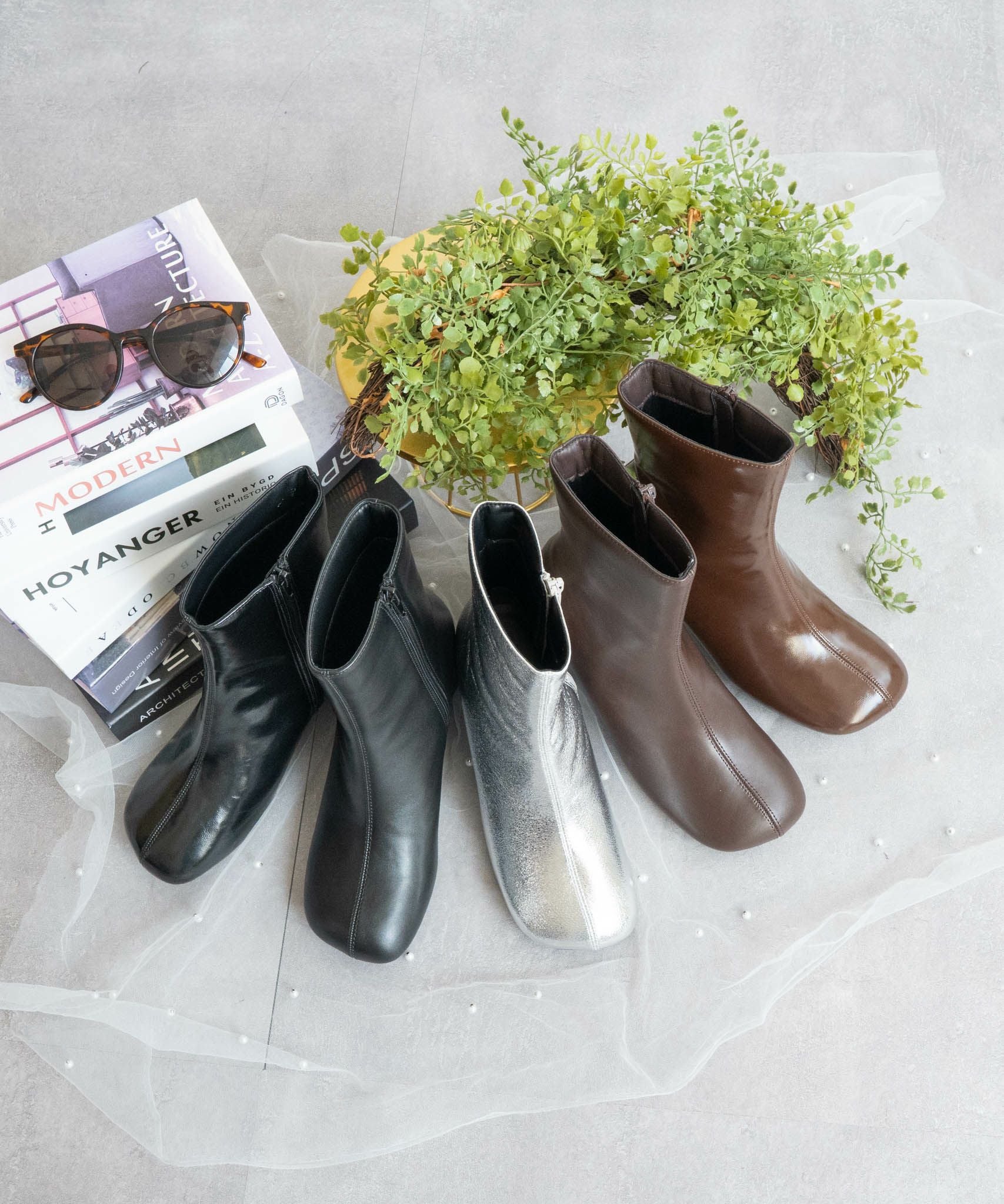 ラウンドスクエアショートブーツ/レディース/fabby fabby(ファビー